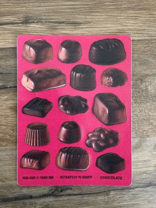 Vintage 3m Chocolate Scratch And Sniff Stickers.  1990.  Hq - 456