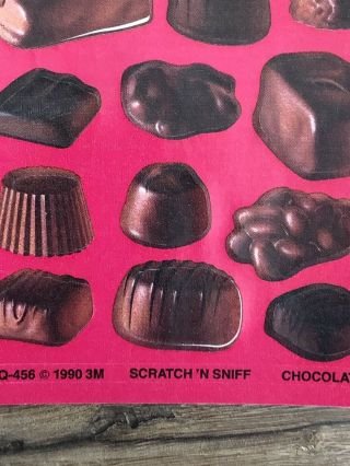 Vintage 3M Chocolate Scratch and Sniff Stickers.  1990.  HQ - 456 2