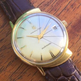 Rare 1960s Vintage Mid - Century Modern Men’s Hamilton “sharkfin” Asymmetric Watch