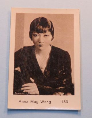 1932 Anna May Wong Monopol Cigarette Tobacco Card 159 Film Movie Star Actress