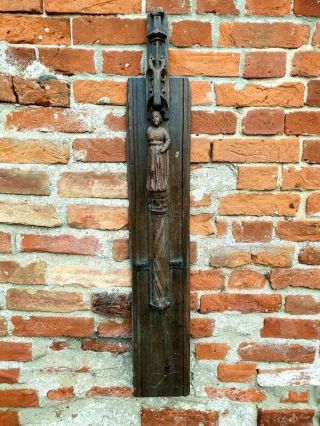 Late 15th Century / Early 16th Century Gothic Antique Carved Oak Panel 2