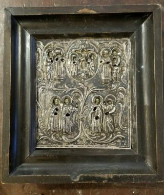 Rare Antique 1777 Imperial Russian Greek Icon Of Sterling Silver