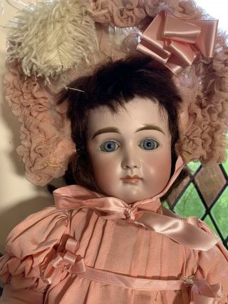 Kestner C1880 21” Antique German Bisque Doll Closed Mouth Kestner Body 2