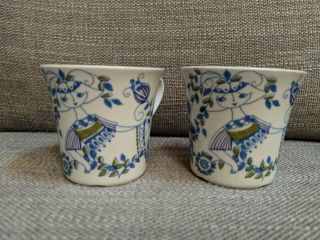 Two Vintage Norway Lotte Turi Design Mugs,  Handpainted Silkscreen