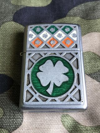 2006 Zippo Lighter - Four Leaf Clover - Luck Of The Irish