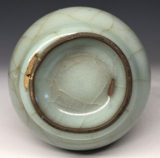 Chinese Blue - Green Celadon Ru - Ware Type Stoneware Crackle Glazed Bottle Vase 2