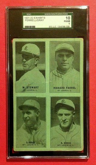 1931 - 32 Exhibits 4 In 1 Richard " Rick " Ferrell H.  O.  F.  (rc) Rookie - Sgc 1 Poor
