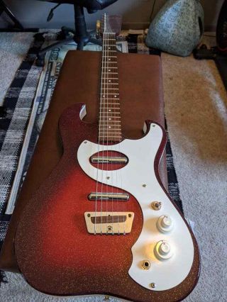 1964 Silvertone 1457 Vintage Amp - In - Case Guitar & Tube Amp Set,  Danelectro Usa