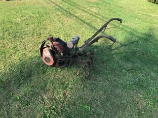 Antique Kinkade Garden Tractor Farm Machine Motor In Wheel Plow Runs Industrial