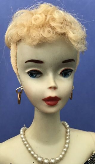 Vintage Blonde 3 Ponytail Barbie - Brown Eyeliner.  Nipple Body