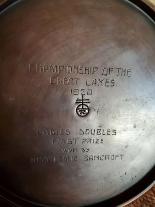 Roycroft Hammered Copper Vase Tennis Trophy 1920 Arts & Crafts Extremely Rare 3