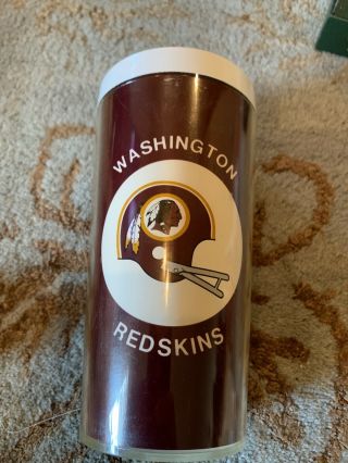Washington Redskins Vintage Thermo - Serv Drink Cup Plastic Made In Usa