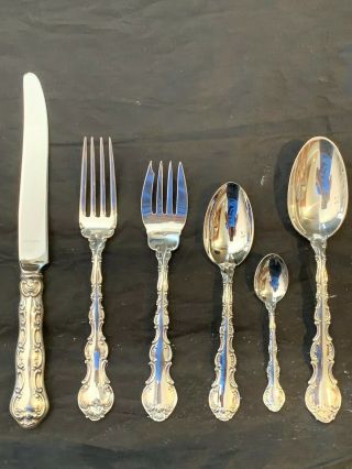 Strasbourg By Gorham Sterling Flatware Set For 4 By 6 With Oval Soups Polished