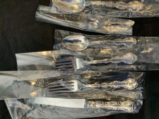 STRASBOURG BY GORHAM STERLING FLATWARE SET FOR 4 by 6 WITH OVAL SOUPS POLISHED 2