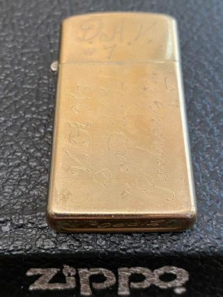 Zippo Lighter.  10kt Gold Filled.  " American Legion 31 " Is Engraved By Hand.  T4