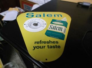 Vintage Salem Cigarettes Advertising Sign/thermometer Man Cave Great Shape