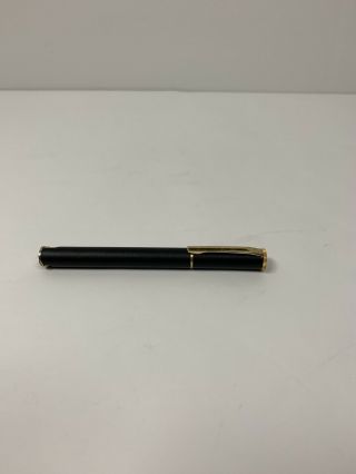 Vintage Colibri Metal Black Tone Cigarette Lighter Pen Style Clip Art Deco