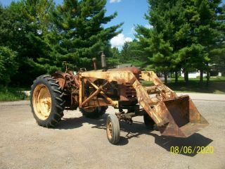 Massey Harris 44 Gas Antique Tractor Loader Deere Allis Oliver