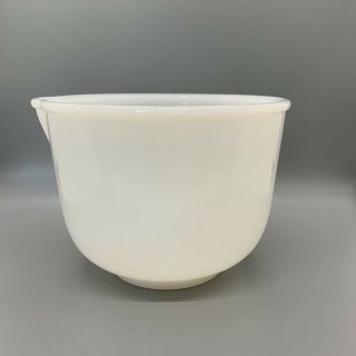 Vintage Glasbake Made For Sunbeam Mixer White Milk Glass Mixing Bowl 20cj