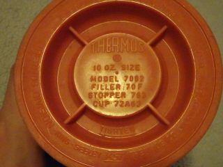 Vintage Thermos 10 oz Food Jar Soup Orange 70F 2