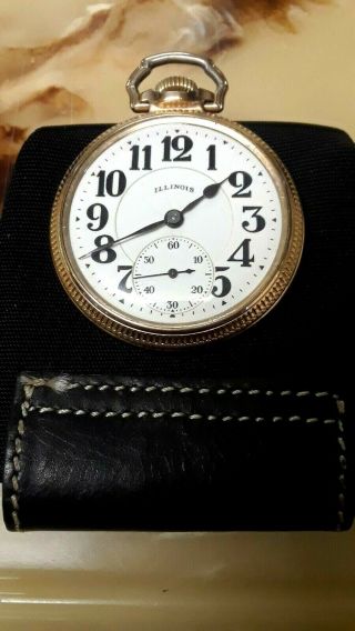 Antique 1927 21 Jewel Illinois True Railroad Pocket Watch,  60 Hr Bunn Sp,  Restored