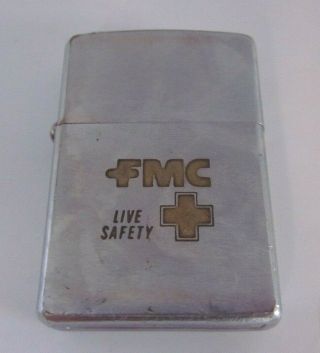 Fmc Food Machinery Corporation Zippo Cigarette Lighter 1973 Rare Old Tractor