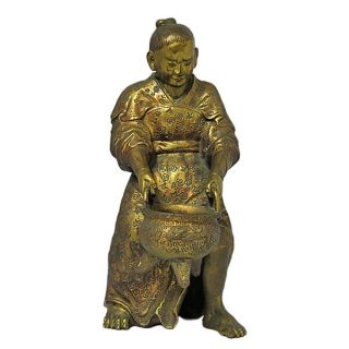 Japanese Meiji Period Gilt Bronze Figure 19th C