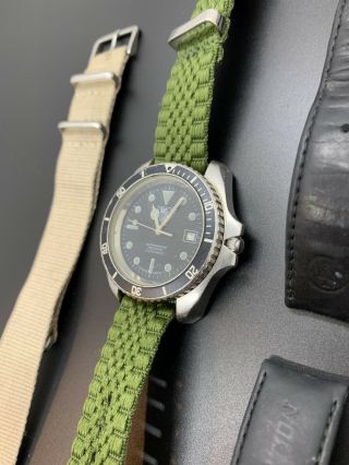 Tag Heuer 200 Meters Diver Automatic Ref.  844/5 Vintage With Extra Bands