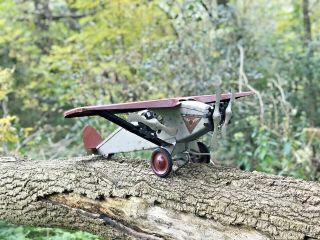 Rare Antique 1920’s Katz Toy Steelbilt Giant Tri - Motor Airplane No.  447 Pull Toy