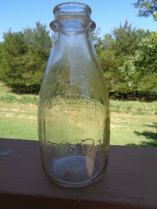 Vintage Kalmia Dairy North Carolina Quart Milk Bottle