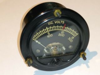 Vintage Instrument Panel Dc Voltmeter