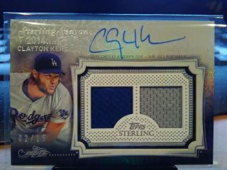 2020 Topps Sterling - Clayton Kershaw - Dual Relic Auto 02/15
