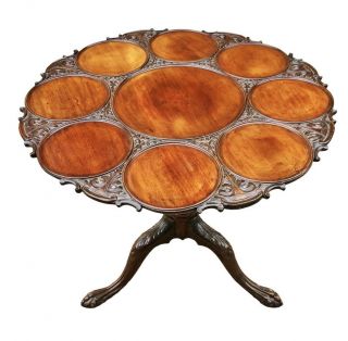Rare Antique English 19th Century Georgian Mahogany Tilt - Top Breakfast Tea Table