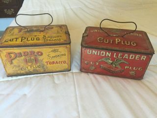 Vintage Tobacco Tins " Union Leader " And " Pedro 