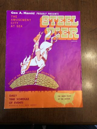 Vintage Steel Pier Program Book Atlantic City,  Supremes,  Duke Ellington,  4 Seasons