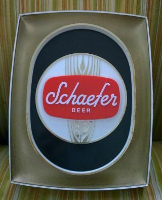Schaefer Beer Sign - Vintage - Nos - Near 1960 