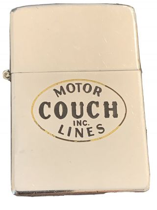 1955 Zippo Lighter - Motor Couch Lines Inc.  - Early High Polish Finish