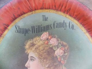 Antique 1900 ' s Pre Prohibition Era Ogden Utah Candy Advertising Tin Litho Tray 3