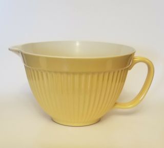 William - Sonoma Vintage Yellow Melamine Mixing Batter Bowl W Handle Large Rare
