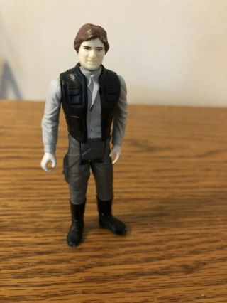 1984 Vintage Star Wars Han Solo Trench Coat Endor Action Figure No Trench Coat