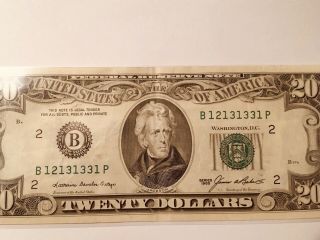 1985 $20 Twenty Dollar Bill Federal Reserve Note York Vintage Old Currency