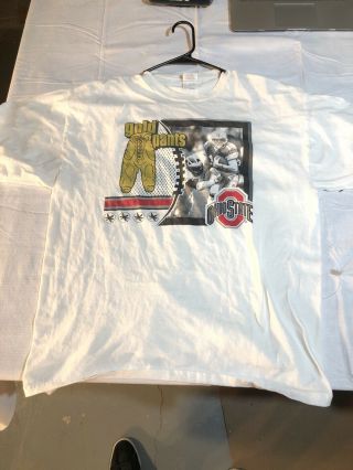 Ohio State Gold Pants Shirt Vintage Double Sided Xl.  Shippig