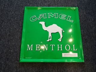 Camel Menthol Cigarettes Green & White 17 1/2 " X 17 " Metal Tin Advertising Sign