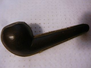 VINTAGE CLAY SMOKERS PIPE 583 SCOTLAND,  FINEST QUALITY LEATHER PIPE CASE 2