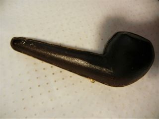 VINTAGE CLAY SMOKERS PIPE 583 SCOTLAND,  FINEST QUALITY LEATHER PIPE CASE 3