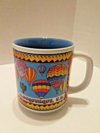 1993 Vintage Albuquerque Mexico Hot Air Balloon Coffee Mug Cup Q110