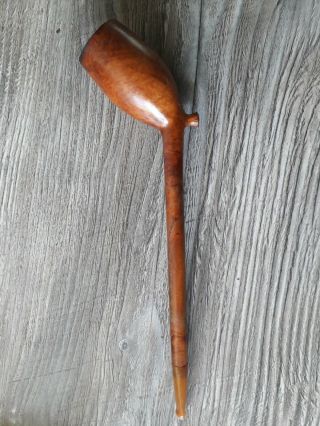 19th Century Smoking Pipe Unknown Maker With Amber Stem