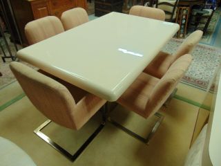 Milo Baughman for Thayer Coggin Dining Table with 6 Chairs Mid Century Modern 2