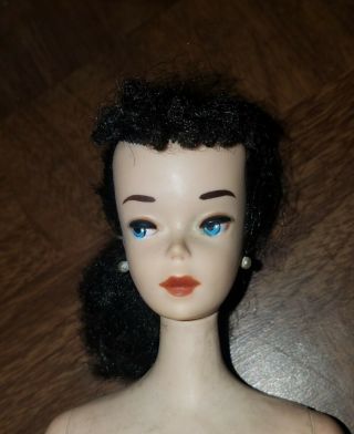Early Vintage 3 Barbie Doll Brunette Ponytail