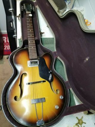 Vintage 1968 Gretsch Hollow Bodied Electric Guitar In Case